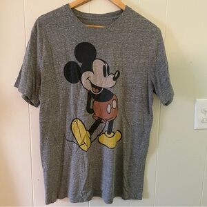 Disney Mickey Heather Gray Tee Large
